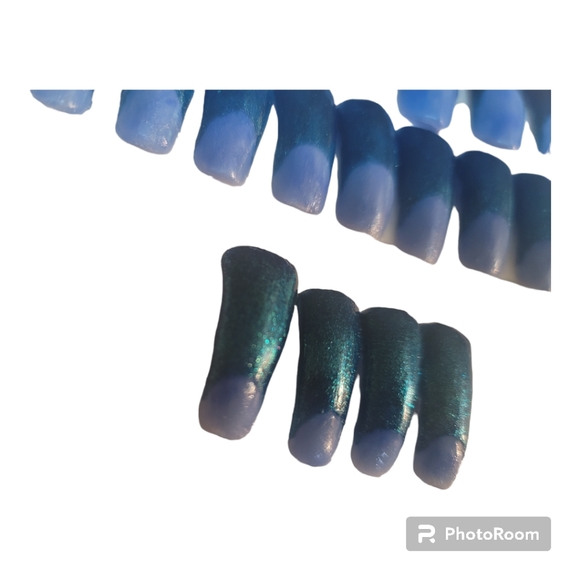 Mermaid Tail Duck Feet Medium Acrylic w/ Funky French - Picture 4 of 4